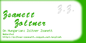 zsanett zoltner business card